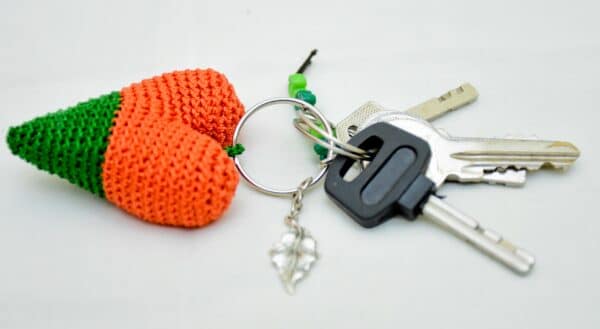 Crochet Heart Keyrings