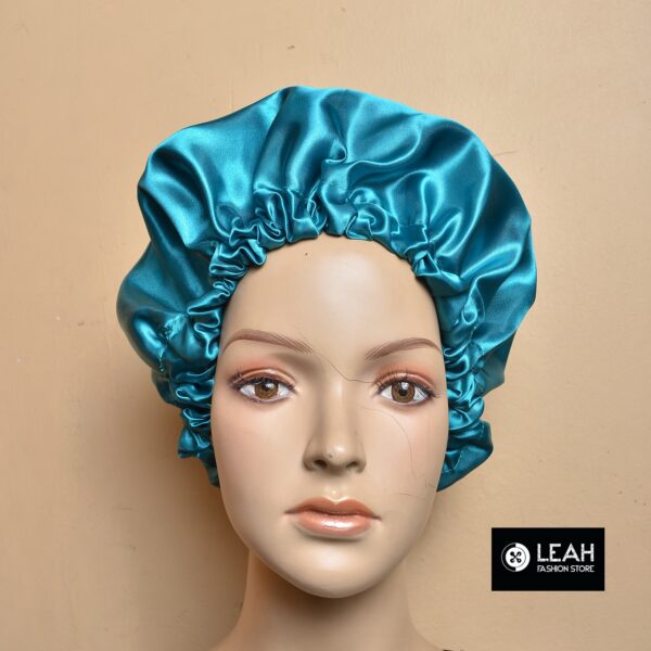 Satin Single Sided Hair Bonnet - Turquoise