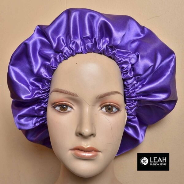 Satin Single Sided Hair Bonnet - Purple