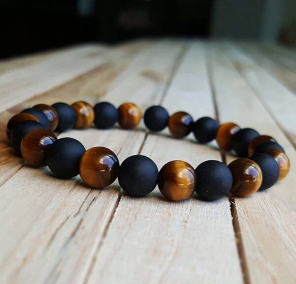 Tiger eye/Black matte Bracelet.