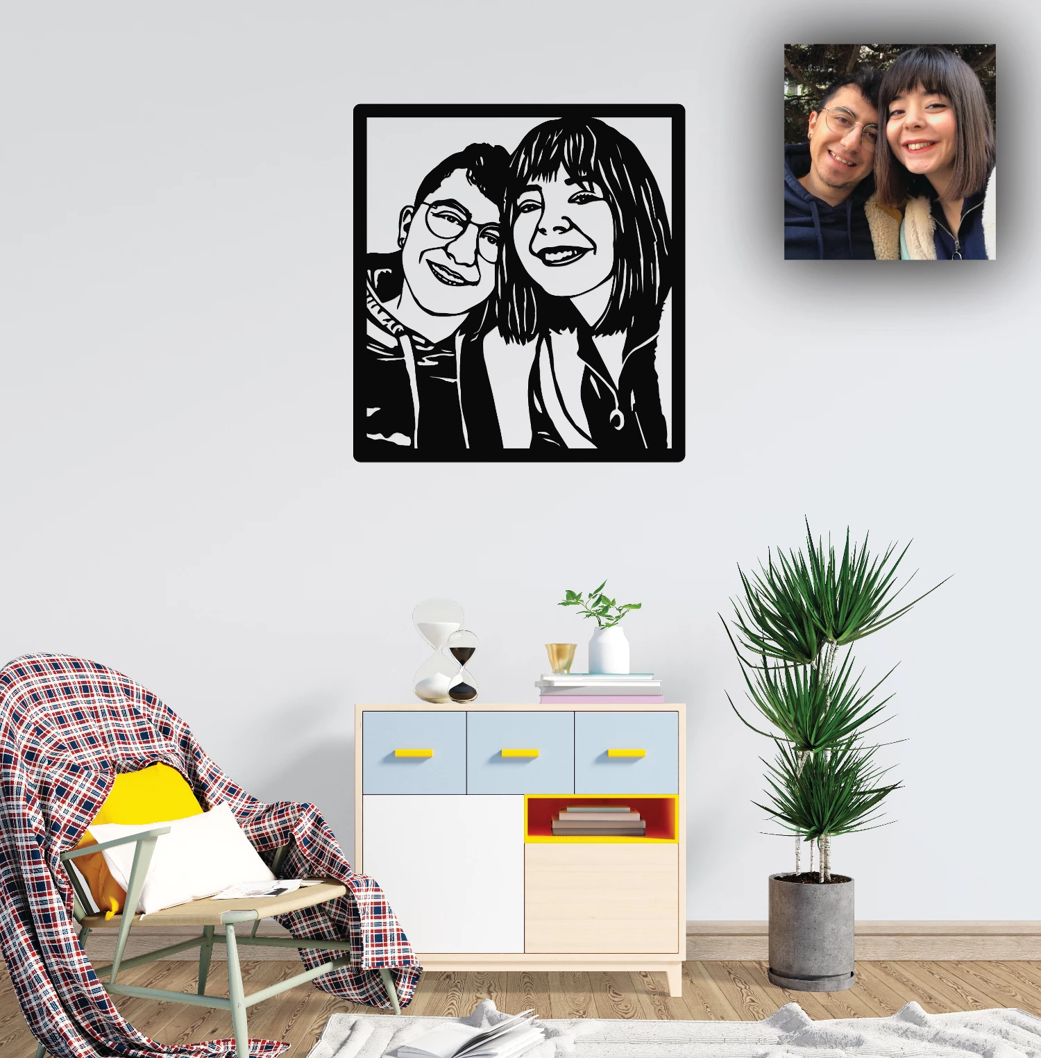 WISH3 Personalized Metal Wall Art Framed Portrait Painting Custom Drawing Wall Decor Table Chart Picture Tableau.jpg Q90.jpg