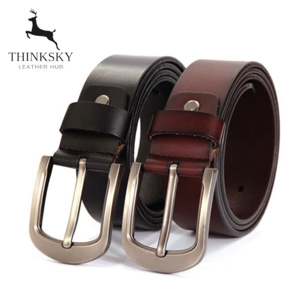 A pair of 2twin leather belts