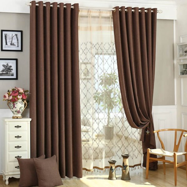 Heavy Curtain Piece -Brown