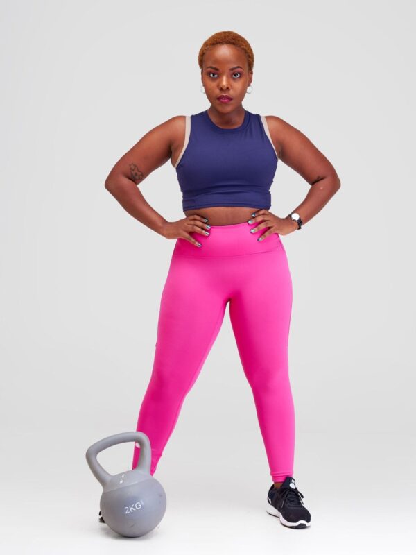 Ava Fitness Lilly High Waisted Leggings - Rose