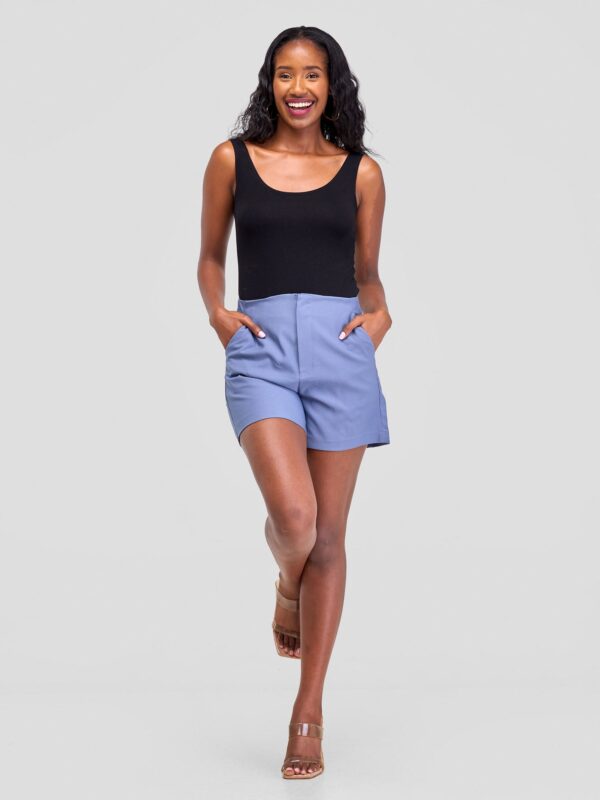 Anika Shorts with Clip - Slate Blue